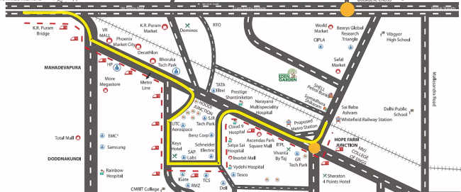 Sumadhura Eden Garden Whitefield - Location Map