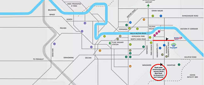 Amanora Adreno Towers Hadapsar - Location Map