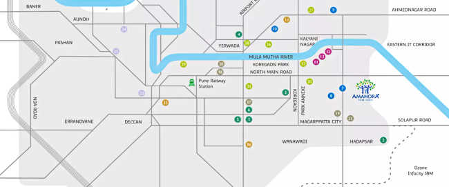 Amanora Gateway Towers Hadapsar - Location Map