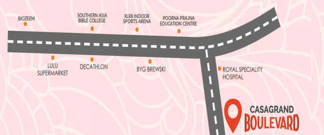 Casagrand Boulevard Yelahanka - Location Map