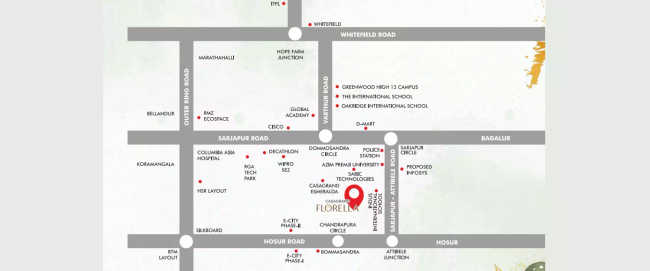 Casagrand Florella Sarjapura - Location Map