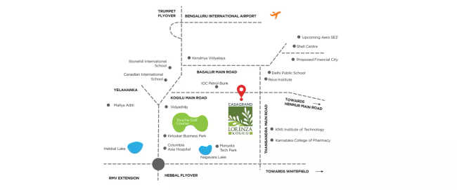 Casagrand Lorenza Kogilu - Location Map
