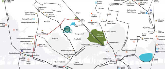 Shriram Suvilas Garden of Joy Jalahalli - Location Map