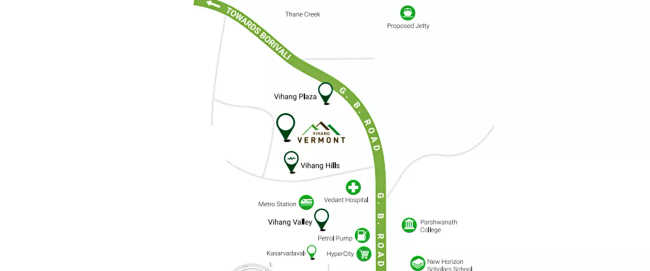 Vihang Vermont Ghodbunder Road - Location Map