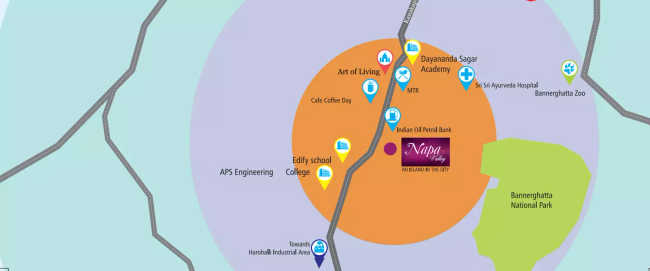 Concorde Napa Valley Kaggalipura - Location Map