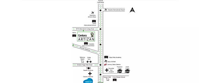 Century Artizan Yelahanka - Location Map