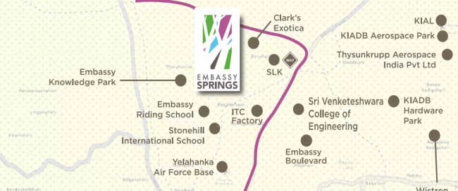 Embassy Springs Navarathna Agrahara - Location Map