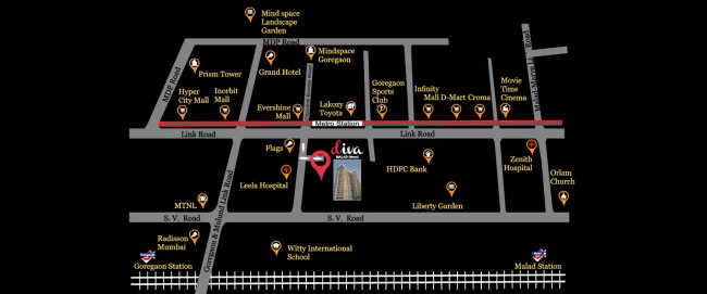 Romell Diva Malad - Location Map