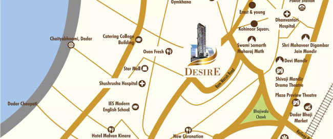 Dotom Desire Dadar - Location Map