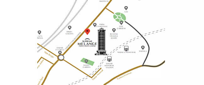 Supreme Melange Dadar - Location Map