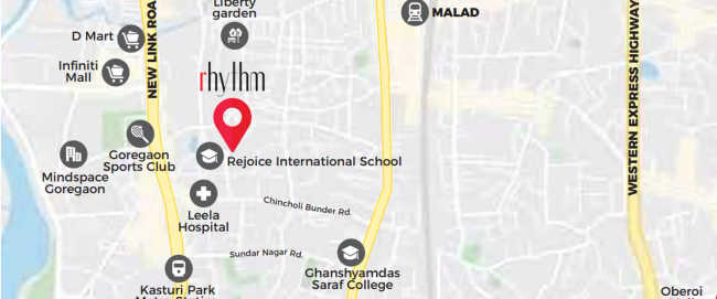Romell Rhythm Malad - Location Map