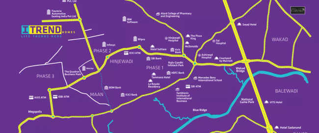 Saheel ITrend Homes Hinjewadi - Location Map