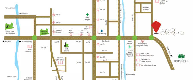 ATS Homekraft Nobility Sector 4 Greater Noida - Location Map