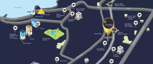 Dotom Blumen Vikhroli - Location Map