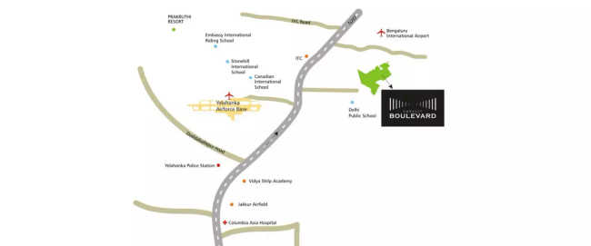 Embassy Boulevard Hosahalli - Location Map