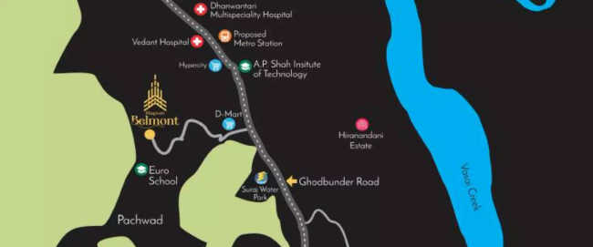 Bhagwati Belmont Ghodbunder Road - Location Map
