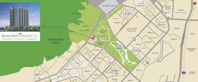 Bhagwati Greens 3 Kharghar - Location Map