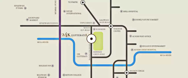 Kolte-Patil 24K Glitterati II Pimple Nilakh - Location Map