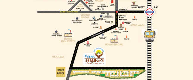 Veena Samrajya Palghar - Location Map