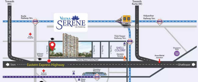 Veena Serene Chembur - Location Map