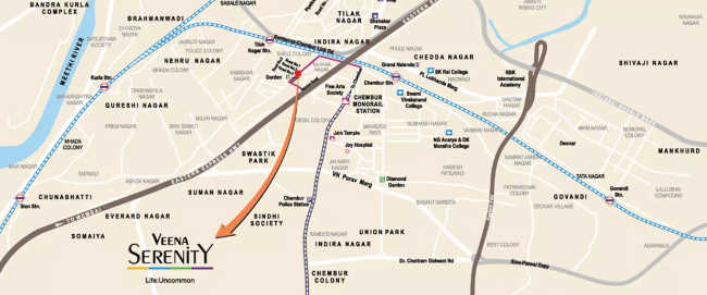 Veena Serenity Chembur - Location Map