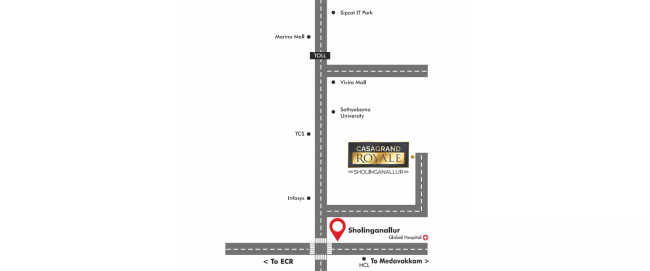 Casagrand Royale Sholinganallur - Location Map