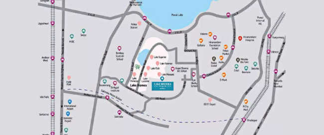 Ekta Lake Riviera Powai - Location Map