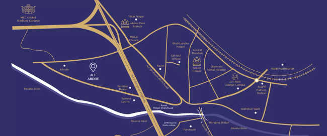 Ace Abode by Jhamtani Pimpri Chinchwad - Location Map