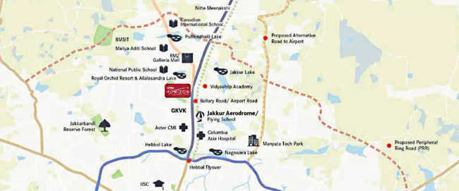 Century Horizon Jakkur - Location Map