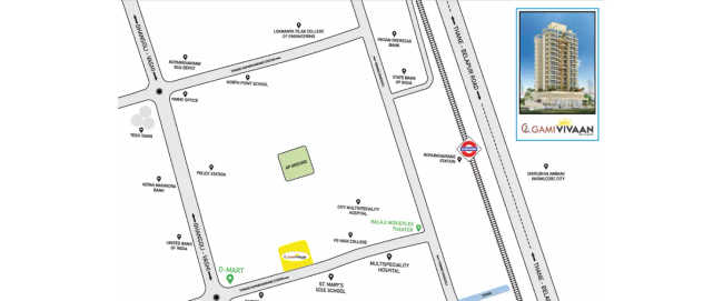 Gami Vivaan Kopar Khairane - Location Map
