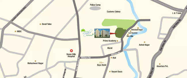 Park Royale Andheri - Location Map