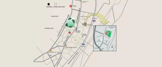 The Wadhwa W54 Matunga - Location Map
