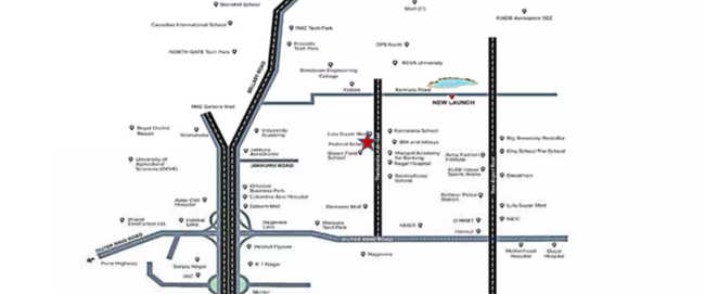 Kolte Patil Lakeside 24 Kannuru - Location Map