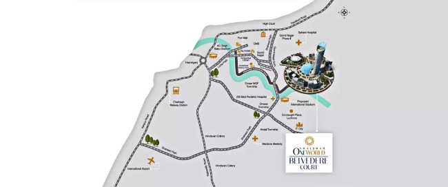 Shalimar Belvedere Court Gomti Nagar - Location Map