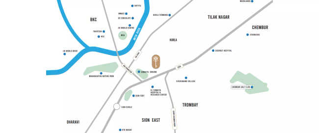 Sheth Younique Sion - Location Map