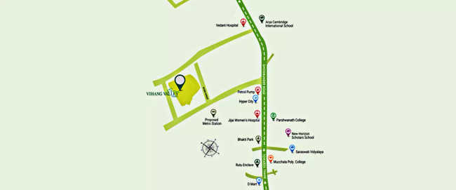 Vihang Valley Ghodbunder Road - Location Map