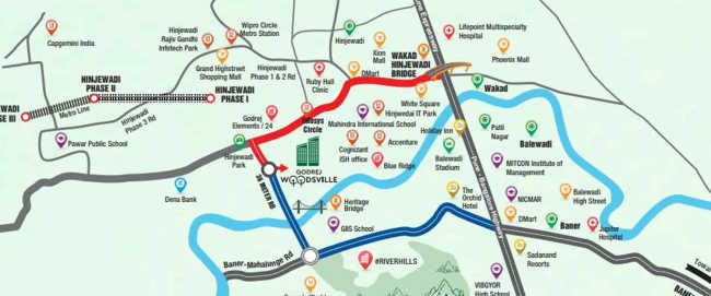 Godrej Woodsville Hinjewadi - Location Map