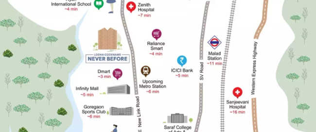Lodha Codename Never Before Malad Malad - Location Map