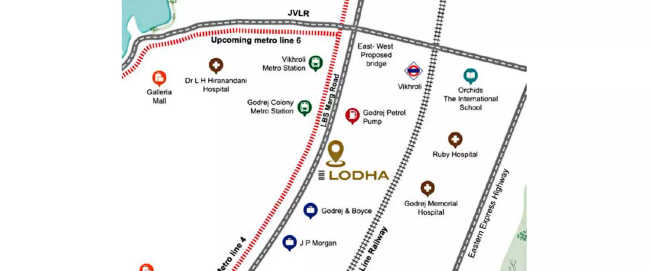 Lodha Signet Vikhroli - Location Map