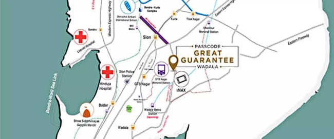 Siddha Great Guarantee Wadala - Location Map