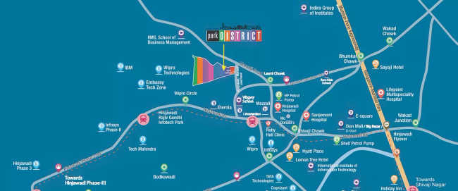 Pride Purple Park Astra Hinjewadi - Location Map