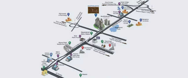 Salarpuria Sattva Divinity Pantarapalya - Location Map