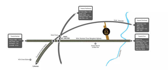 Jhamtani Ace Aurum Ravet - Location Map