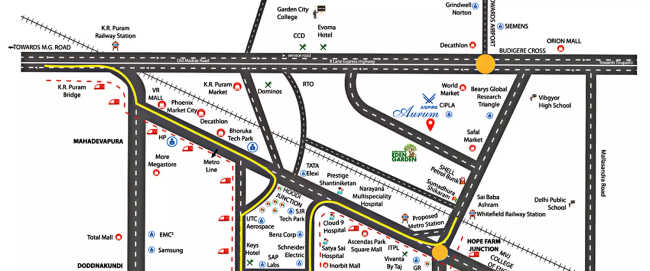 Sumadhura Aspire Aurum Bidare Agraha - Location Map