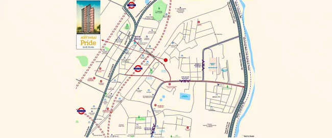 Adityaraj Pride Sion - Location Map