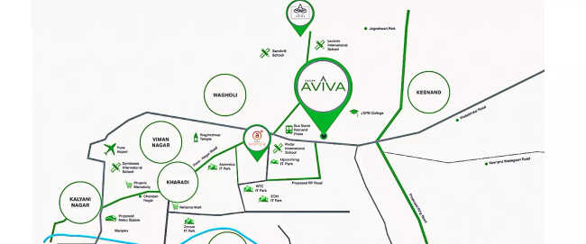 Gagan Aviva Wagholi - Location Map
