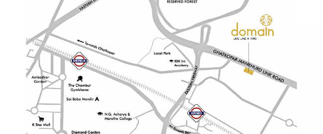 Dotom Domain Chembur - Location Map