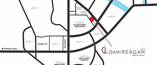 Gami Reagan Ghansoli - Location Map