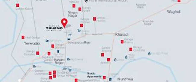 Ganga Trueno Viman Nagar - Location Map