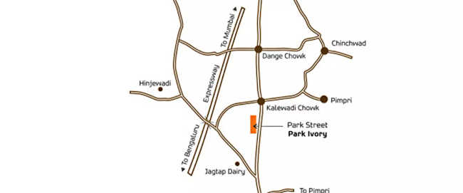 Pride Purple Park Ivory Wakad - Location Map